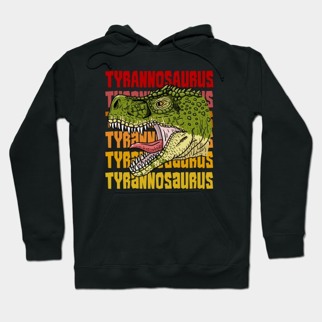 Tyrannosaurs Dinosaur Head Hoodie by SNK Kreatures